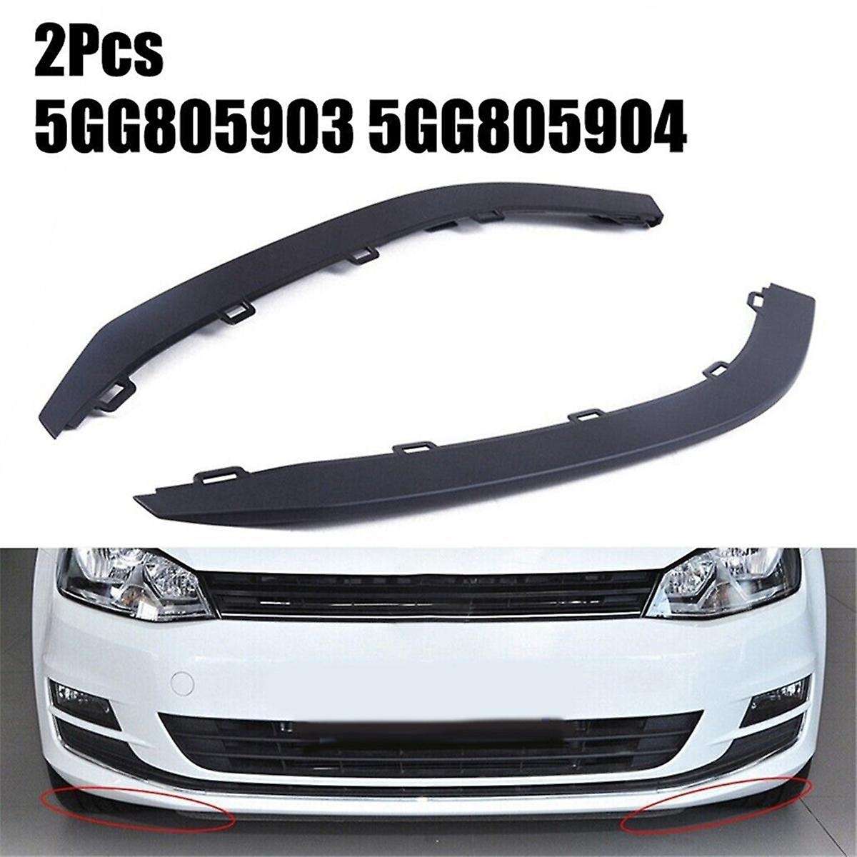 1 Pair Car Front Bumper Spoiler Molding Trim for Golf Mk7 2013-2017 Bumper Guards 5gg805903 5gg80590