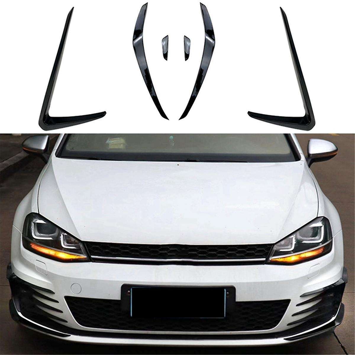 1 Pair Car Front Bumper Spoiler Splitter Cover Fog Light Splitter Trim for Golf 7 Golf MK7 2013-2016