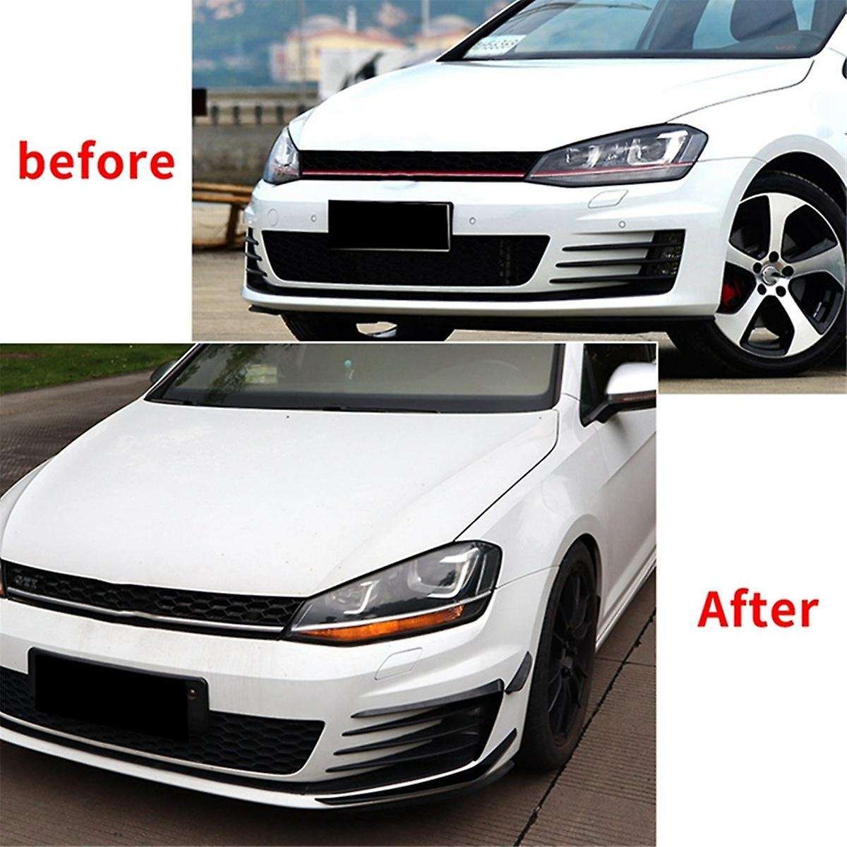 1 Pair Car Front Bumper Spoiler Splitter Cover Fog Light Splitter Trim for Golf 7 Golf MK7 2013-2016