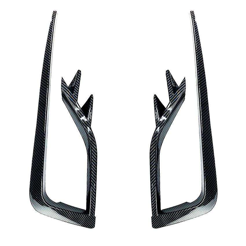 1 Pair Car Front Fog Lamp Eyebrow Wind Knife Eyelid Cover Frame for Golf MK7.5 2017-2020 Fog Light E