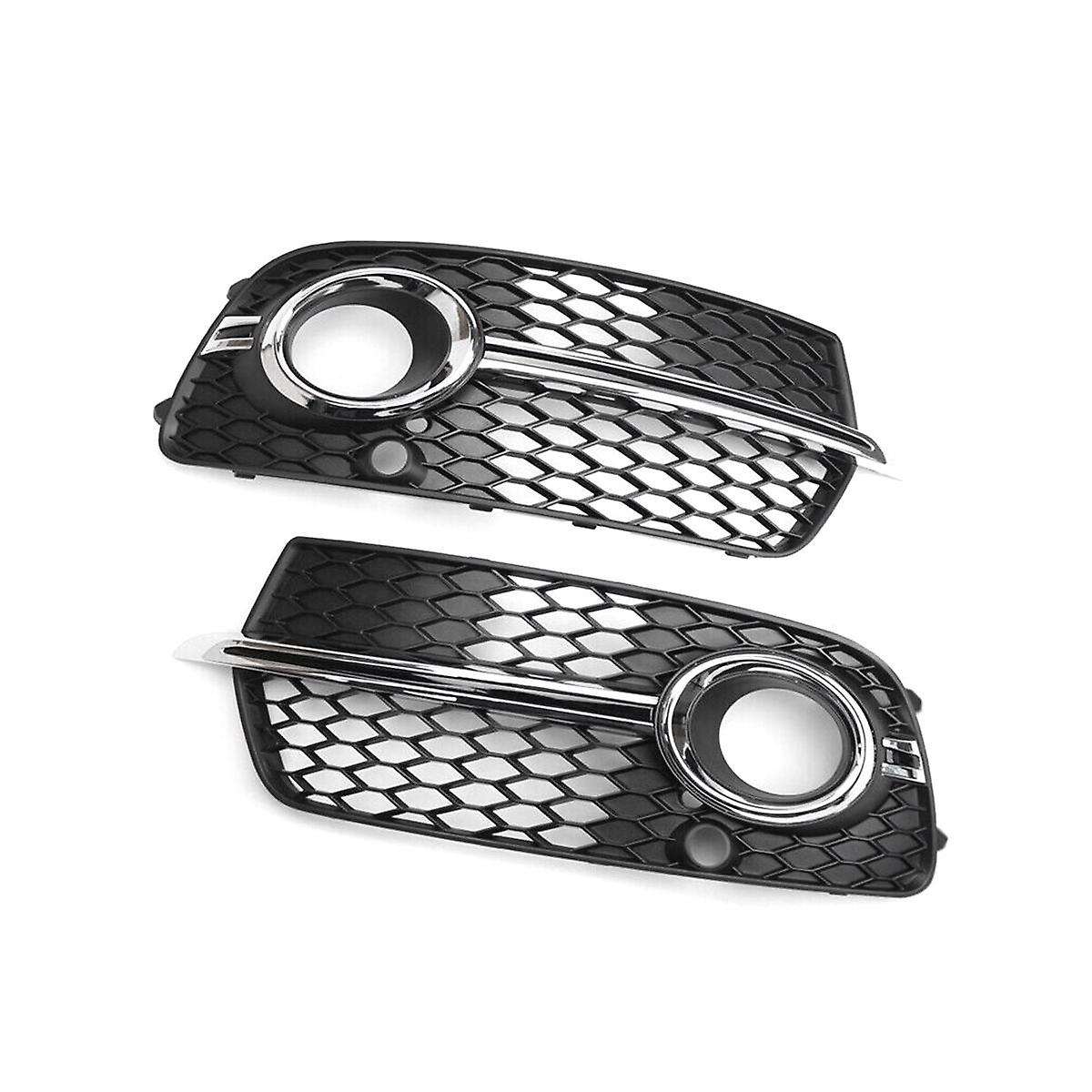 1 Pair Car Front Fog Light Grill Cover for Q5 2013-2017 8r0807682n 8r0807681s