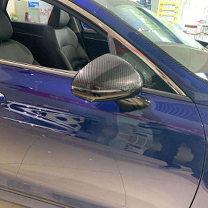 1 Pair Carbon Look Car Side Review Mirror Cover Cap Accessories for K5