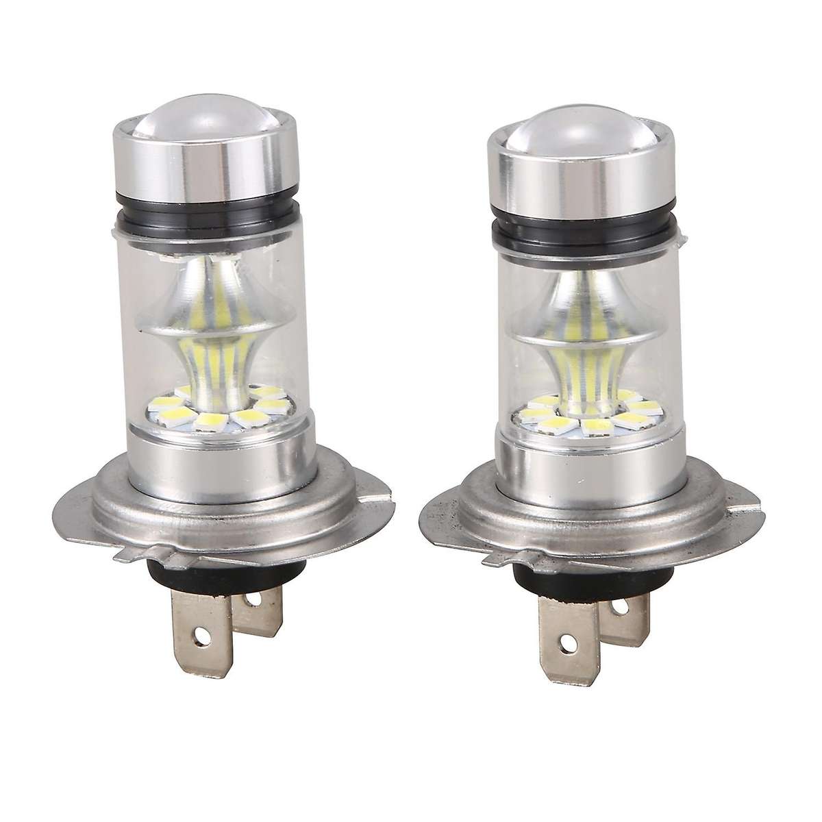 1 Pair High LED H7 Bulb 100W 20LED Car Fog Light Lamp Headlights 6000K White