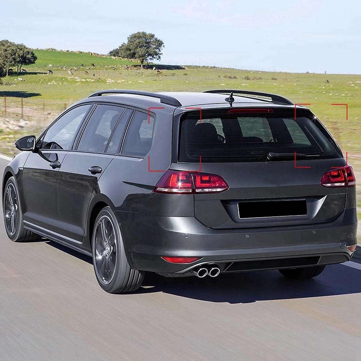 1 Pair Rear Window Side Spoiler Canard Splitter Gloss Black for-Golf 7 R Variant Wagon 2013 2014 201