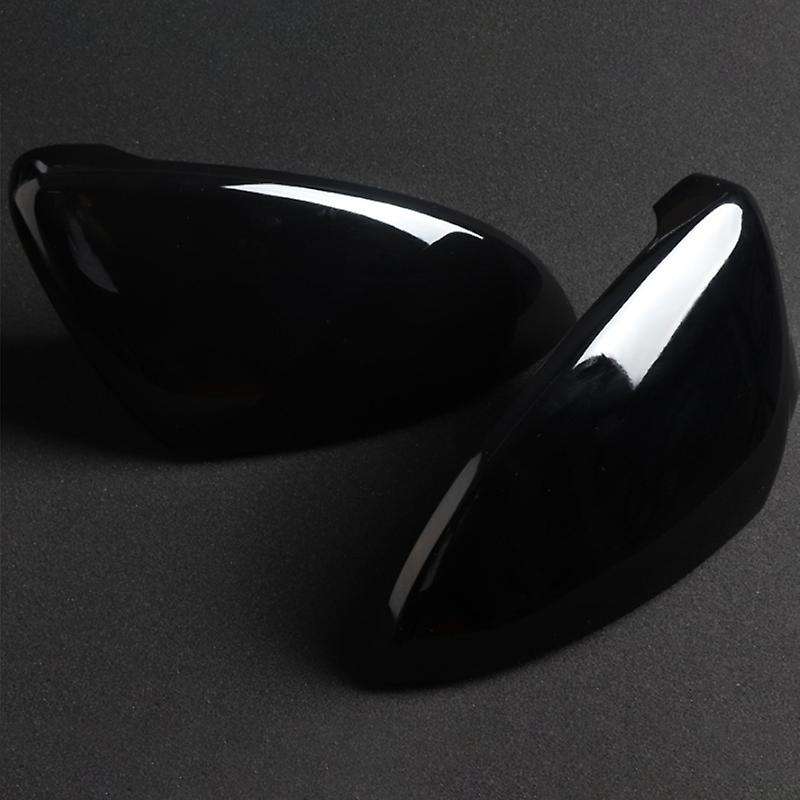 1 Pair Side Rearview Mirror Cover Cap Trim L/R Black for Golf MK7 2013-2018