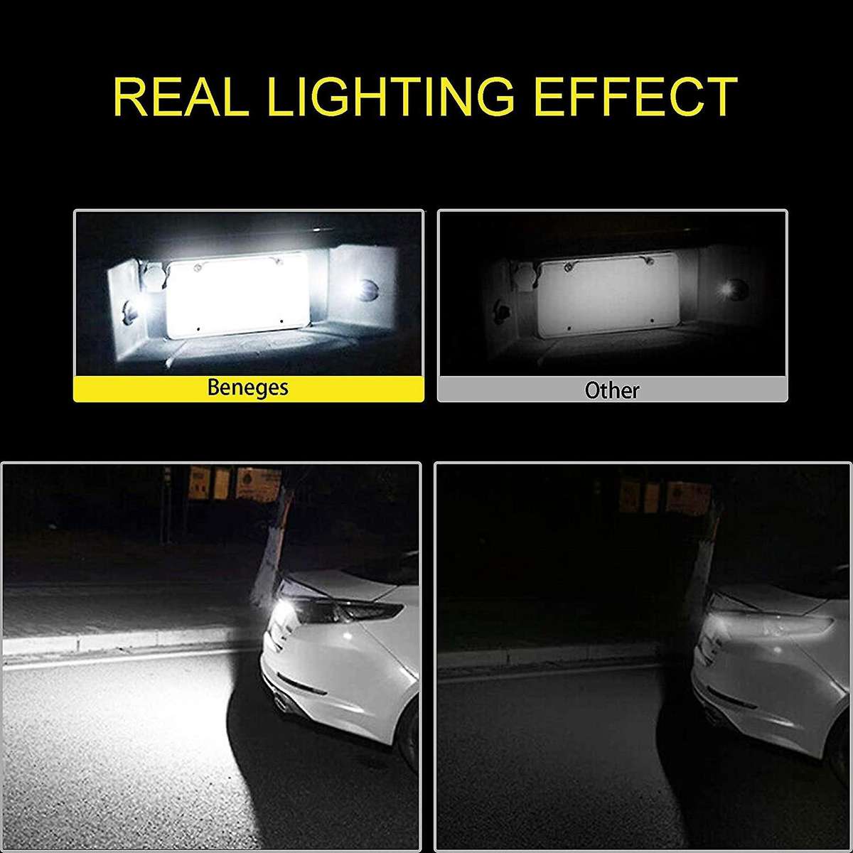 1 Pair White LED License Plate Light for Accord 34100S84A01 34100S0A013 Car Accessories