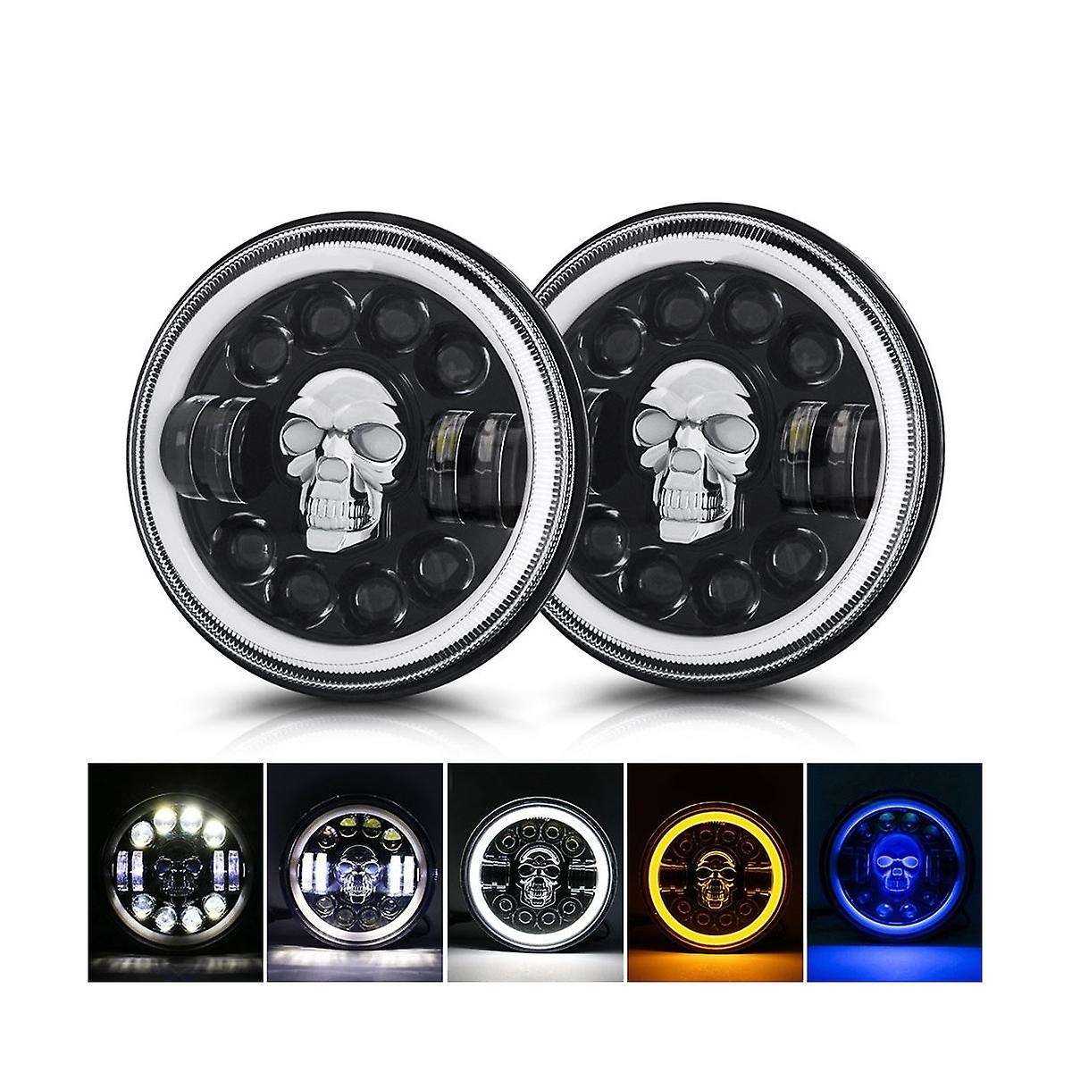 1 Pc New 7inch Led Headlights for Wrangler Off-road Vehicle Headlight Conversions 60w Headlights
