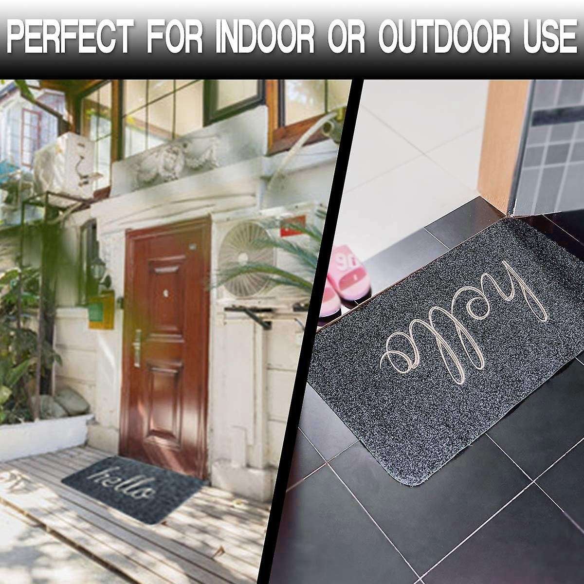 1 Pcs Door Mat Durable Welcome Mat Low Profile Floor Mat Front Doormat Non Slip Rugs for Indoor Outd