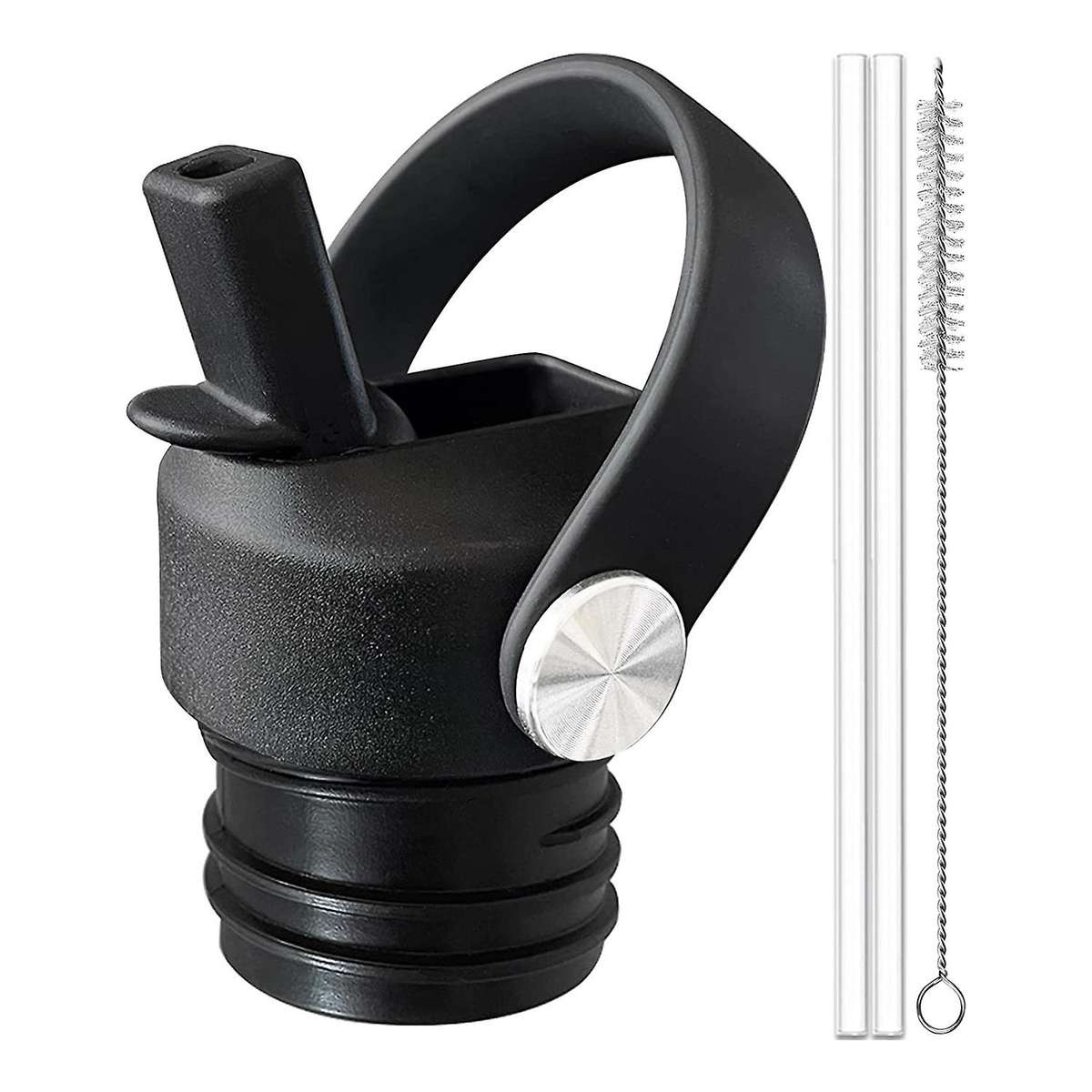 1 Pcs Flexible Handle Top Straw Lid for 18 21 24 ,for Simple Modern,and Most Water Bottles Cap Repl