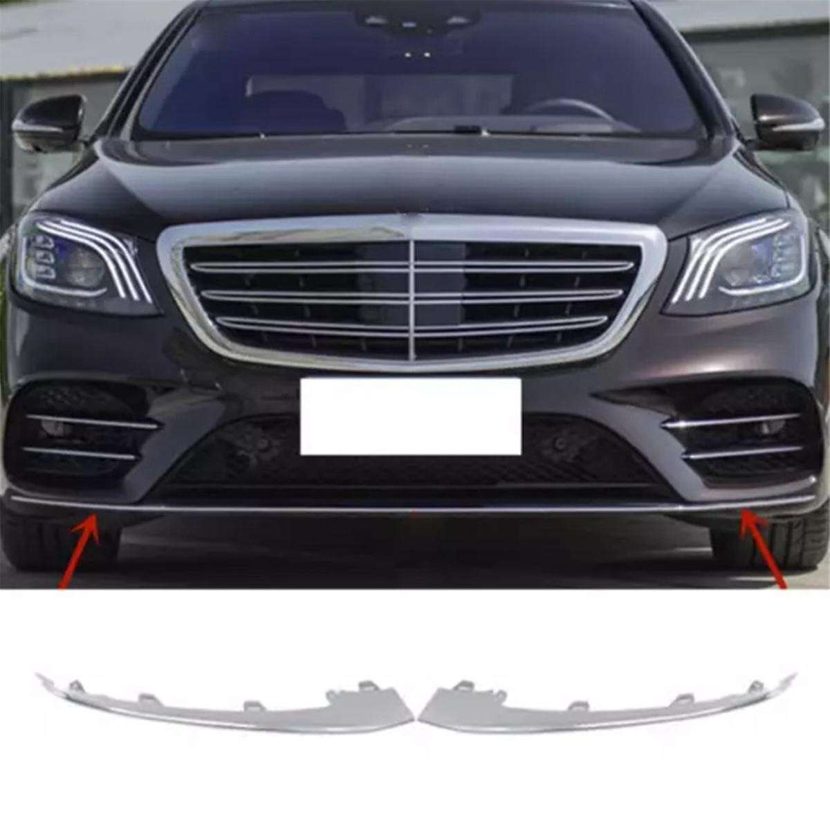 1 Pcs Left Front Bumper Chrome Decorative Strip Front Bumper Bright Strip for S-Class W222 222885770