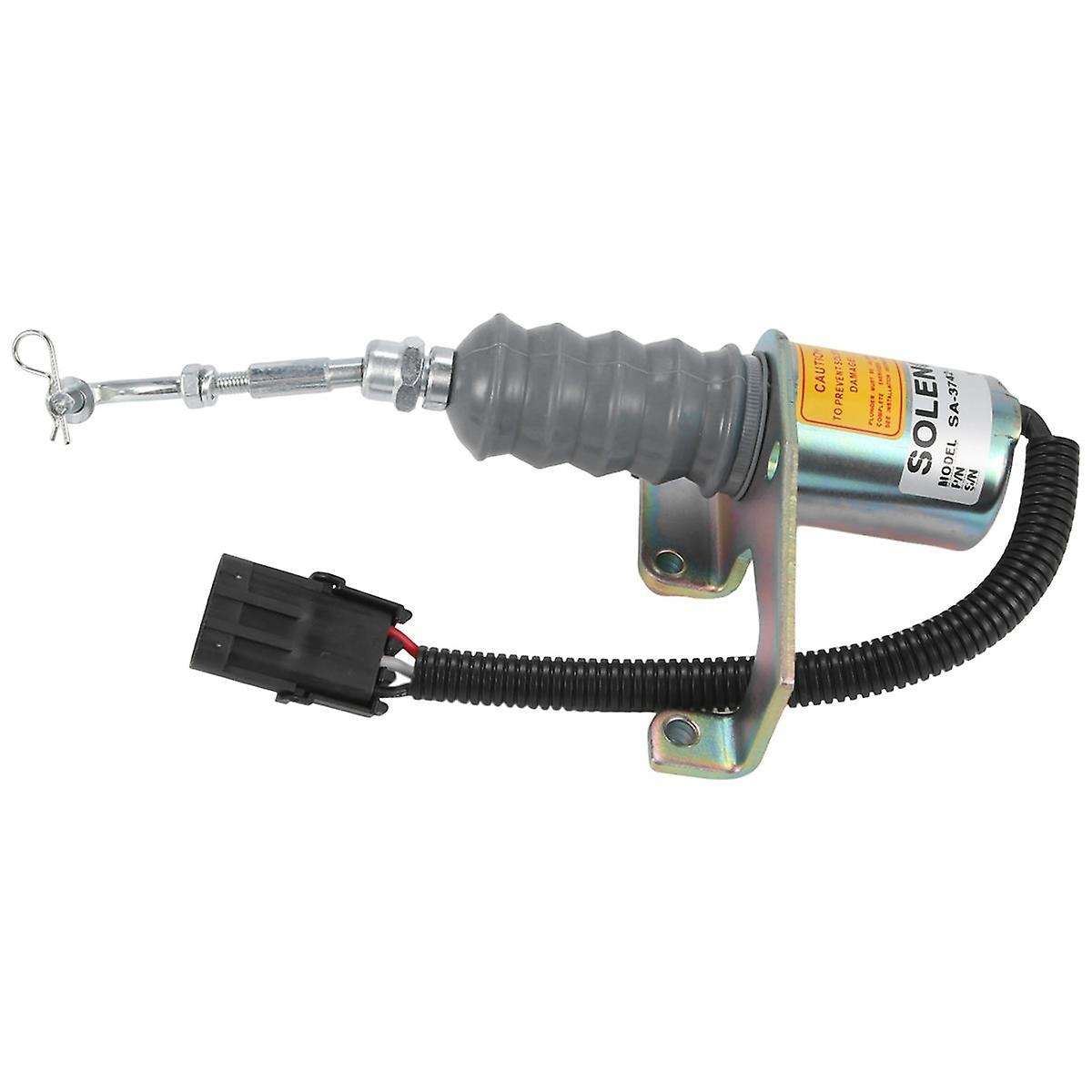 1 Set of 12V Flameout Solenoid Valve Engine Stop Solenoid 1751ES SA-3742-12 for Engineering Vehicles