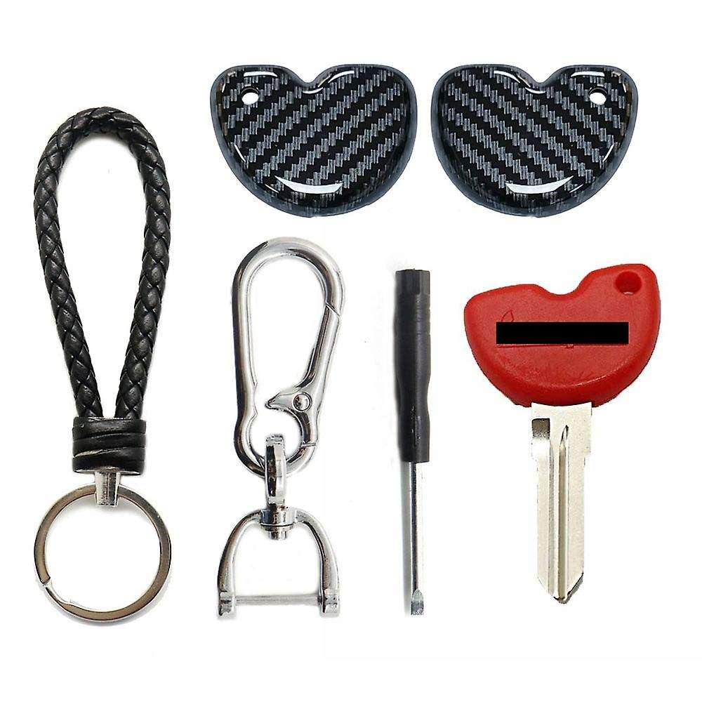 1 Set Motorcycle Key Shell Case Protective Cover with Key Embryo for Fly 125 LXV150 GTS250 GTS300