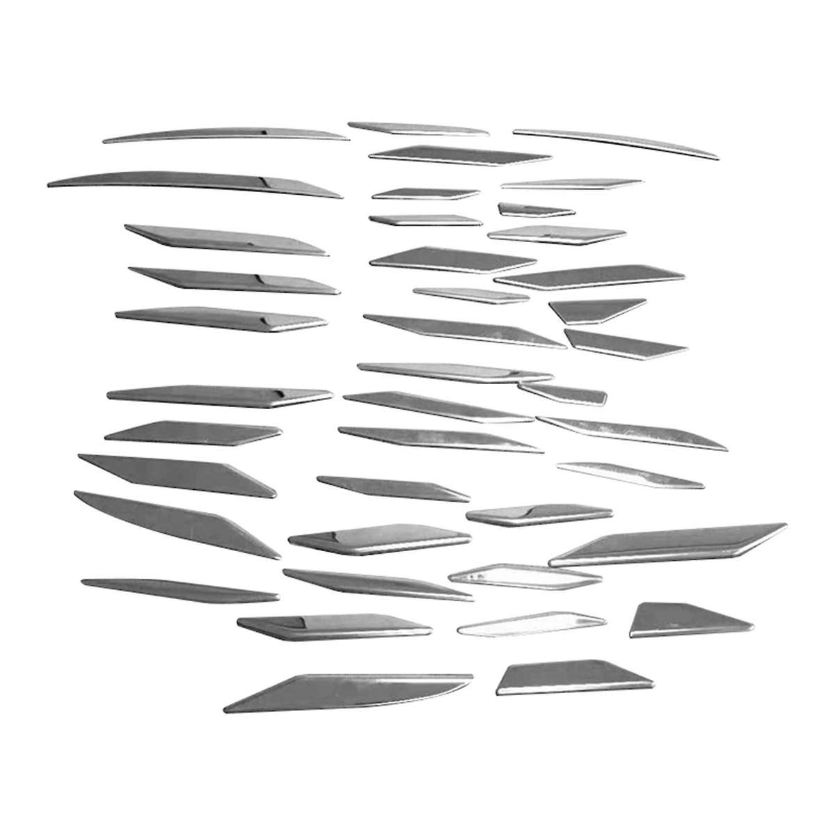 1 Set Stainless Steel Chrome Front Center Grille Grill Moulding Strips Cover Trim for 2020 2021