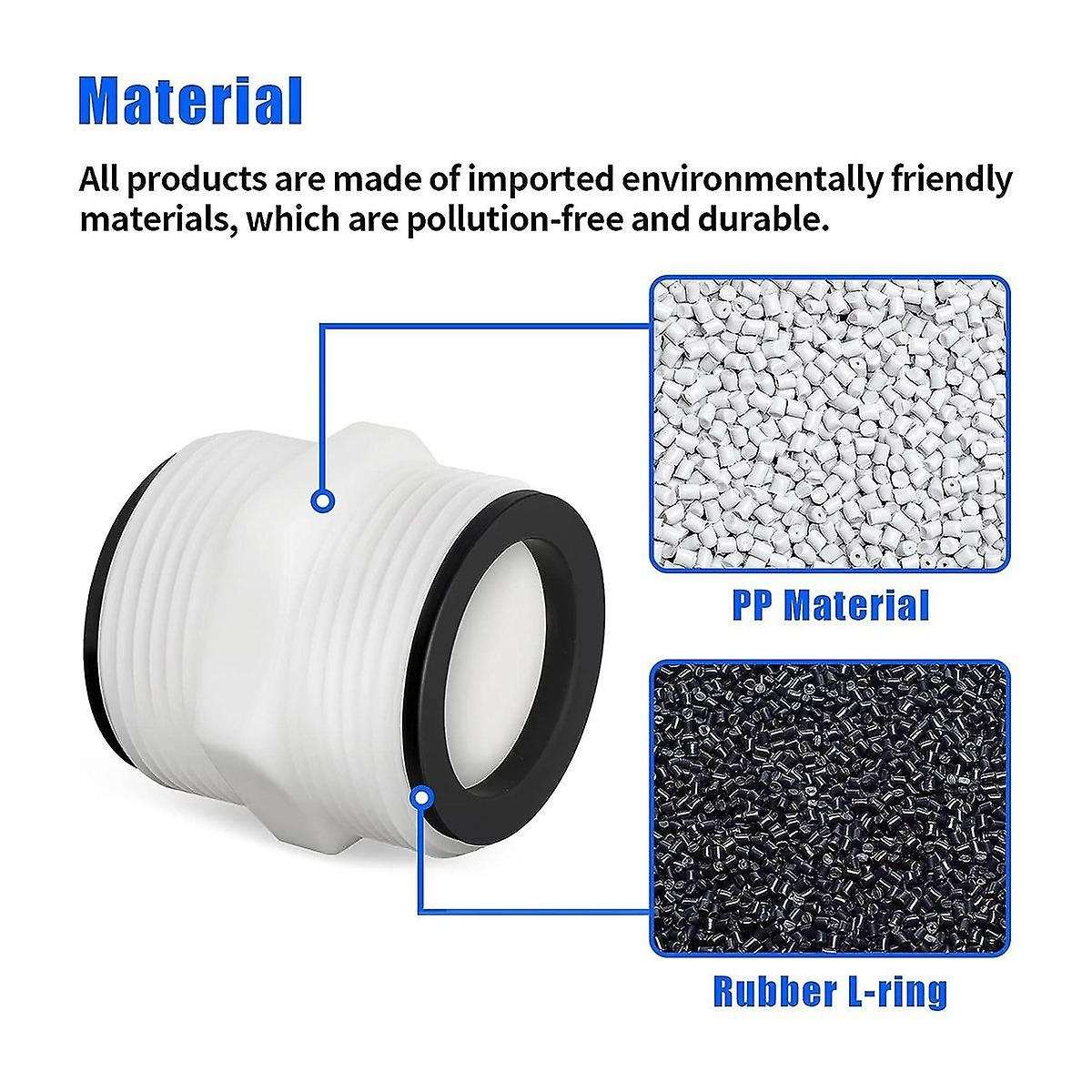 1.5inch to 1.5inch Pool Hose Connector - Pool Hose Adapter for Above Ground Swimming Pool Hose And