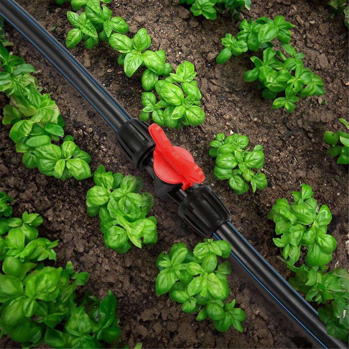 1/2In Drip Irrigation Valve Fittings,12 Pieces 1/2In Barbed Shut Off Valve for 1/2In Irrigation Tubi