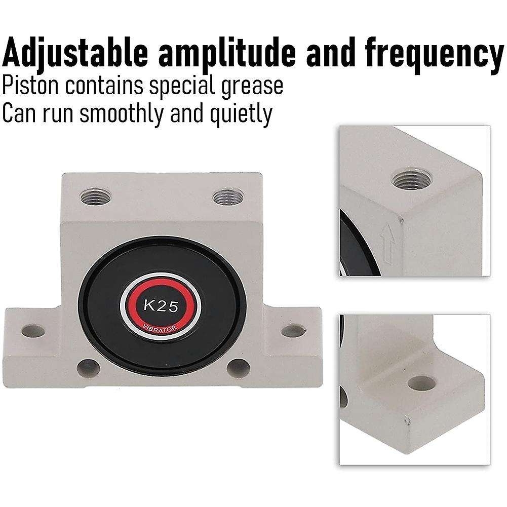 1/4 Pneumatic Turbine Vibrators Adjustable Aluminum Alloy 245-4000N Pneumatic Vibrator Oscillator Ba