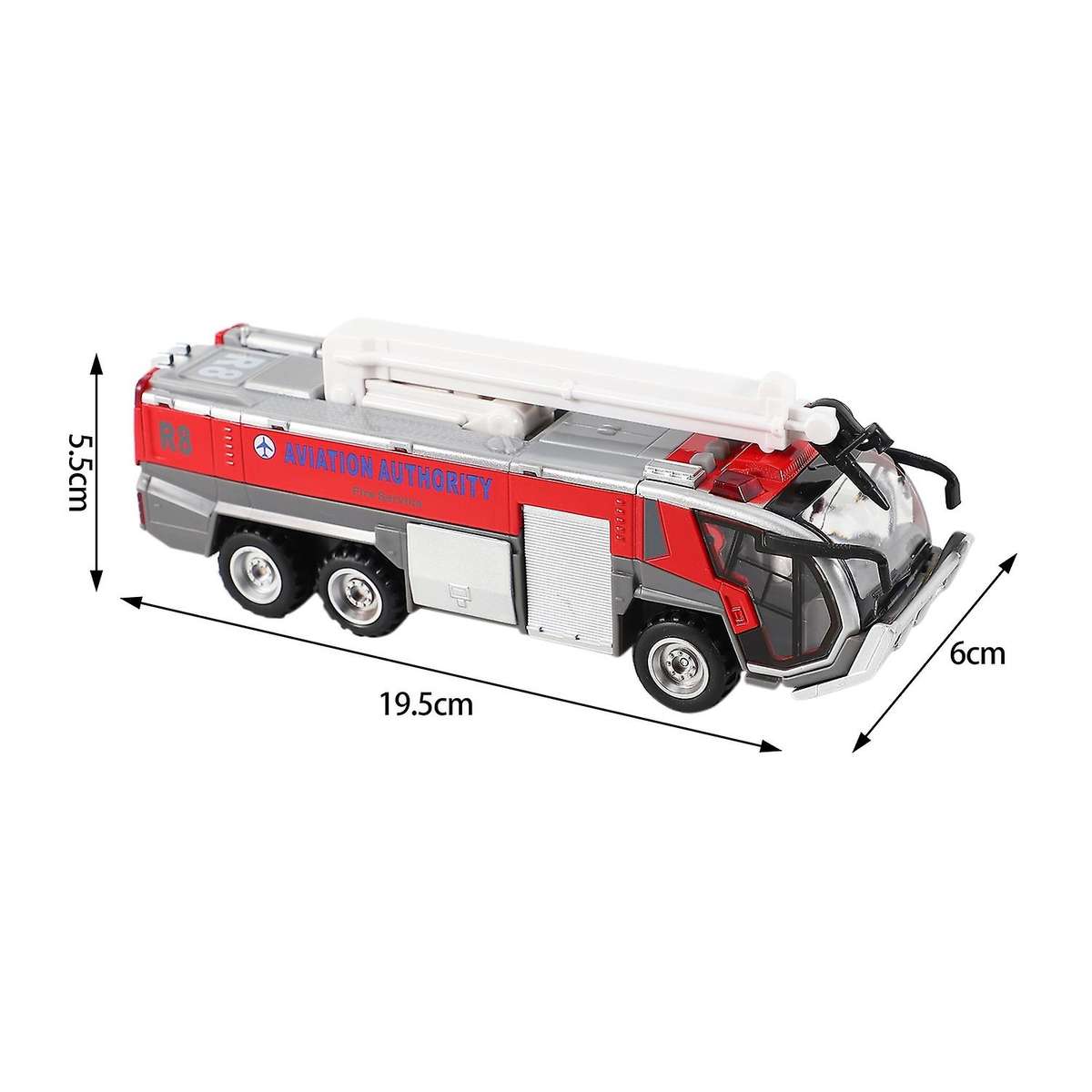 1:32 Airport Fire Truck Fire Engine Electric Die-cast Engineering Vehicles Car Model Toy with Sound