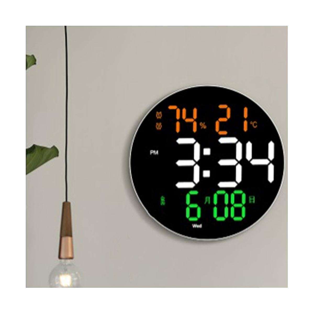 10 Inch Digital Wall Clock-with Led Display Remote Control Adjustable Brightness Digital Alarm Cloc