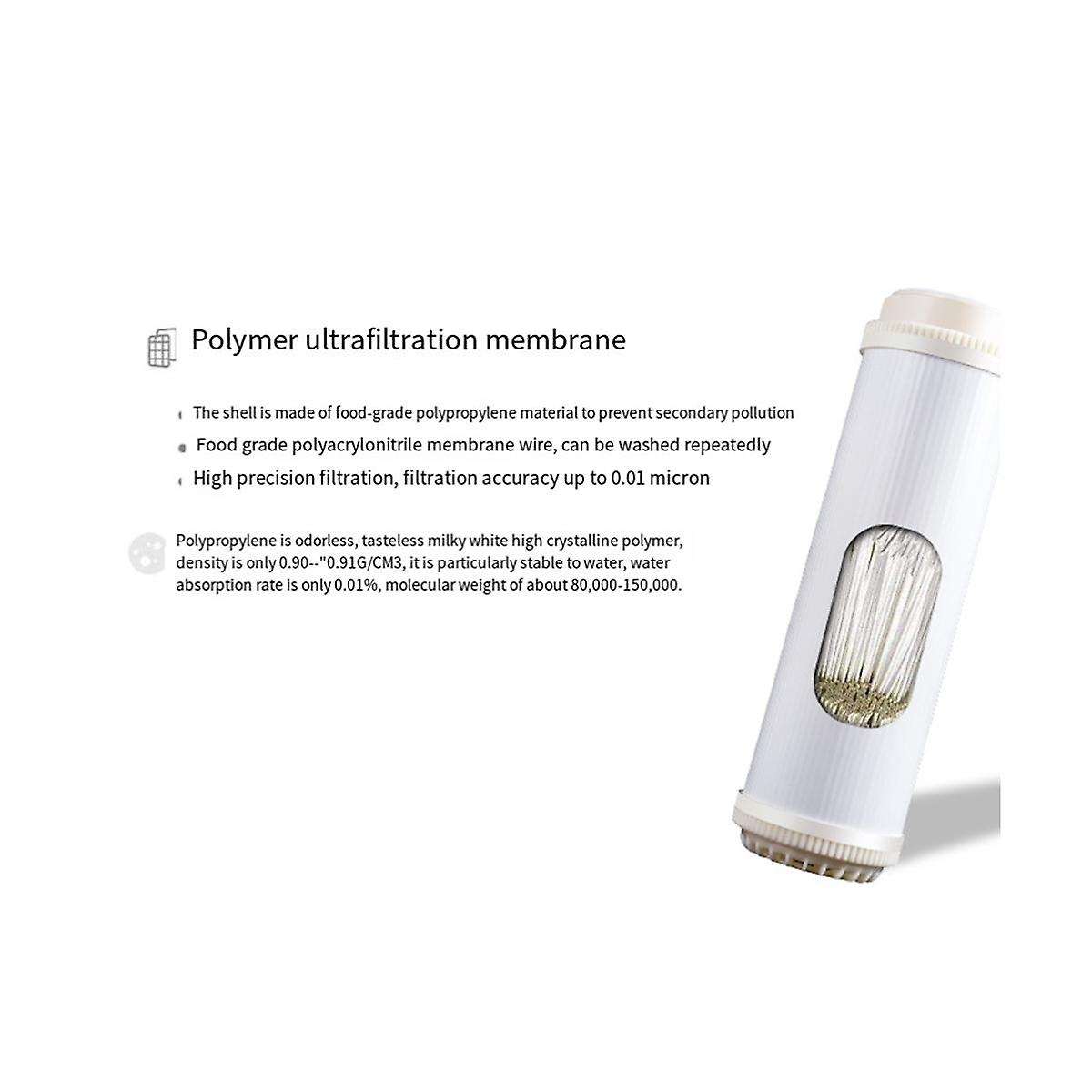 10 Inch Socket Type UF Hollow Fiber Ultrafiltration Membranes Filter 0.01 Micrometre High Flow Membr