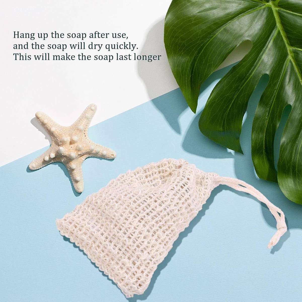 10 Pack Natural Sisal Soap Bag Exfoliating Soap Saver Pouch Holder