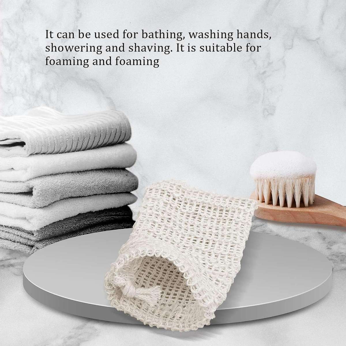 10 Pack Natural Sisal Soap Bag Exfoliating Soap Saver Pouch Holder