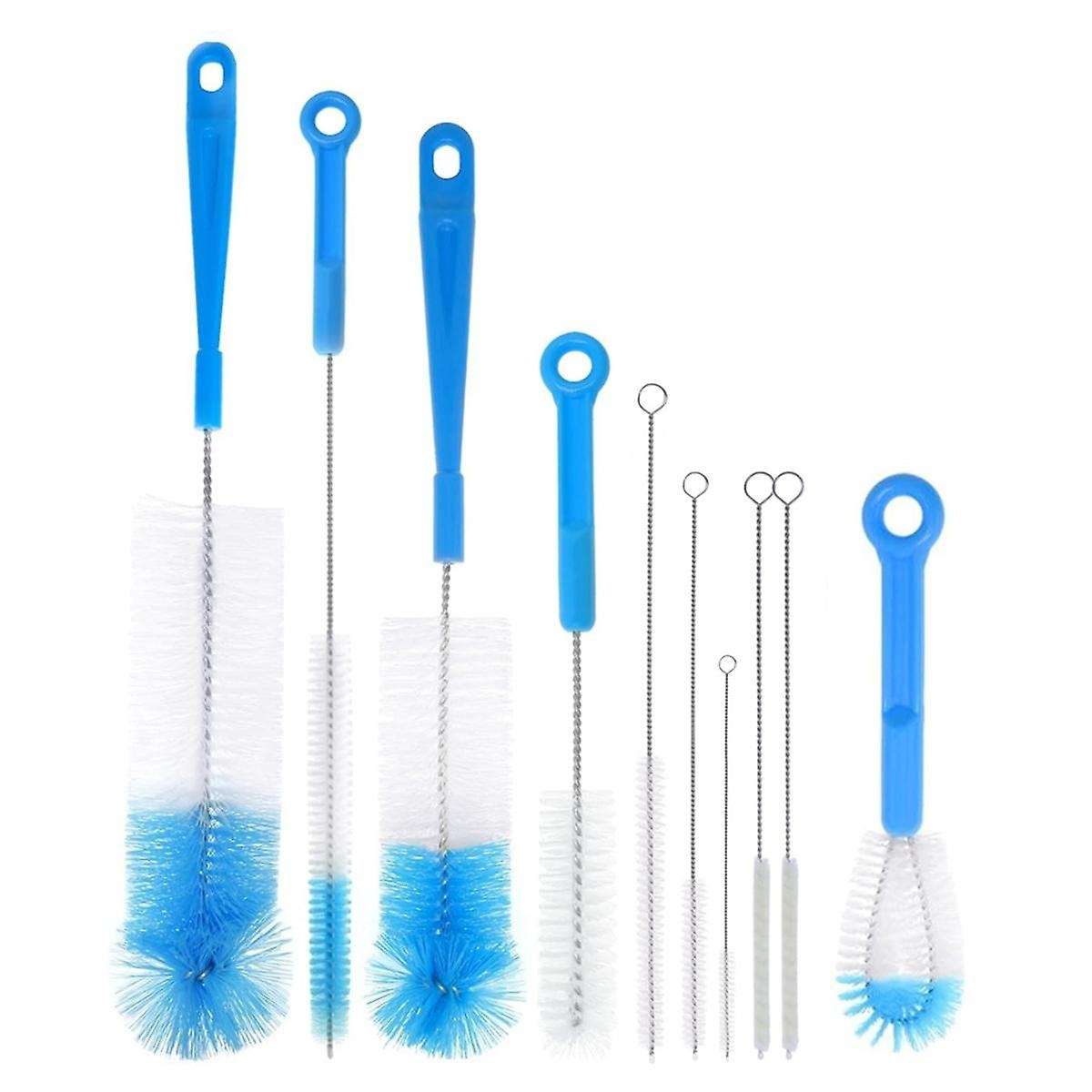 10 Pack Bottle Cleaning Brush Set, Long Handle Stainless Steel Bottle Cleaner Brush, Deep Cleaning H