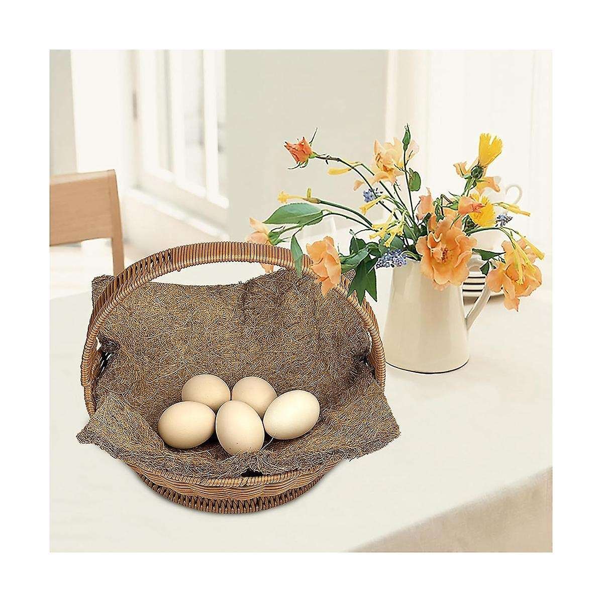 10 Pack Reusable Nesting Box Pads for Chickens Coop,13 X 13 Inches Natural Coconut Fiber for Garden