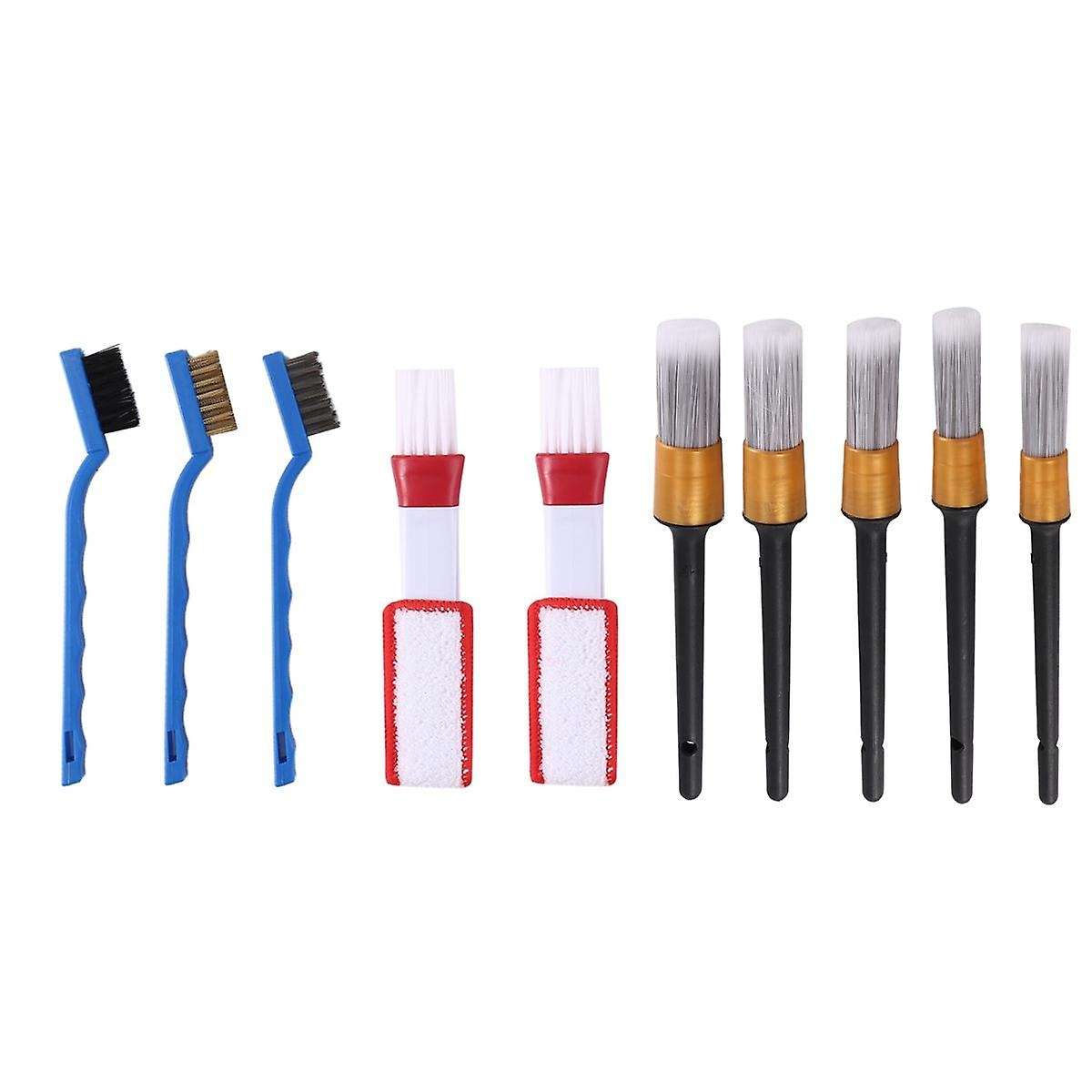 10 Pcs Car Detailing Brush Set Car Cleaning Kit Includes for Cleaning Car Interior Exterior Car Air