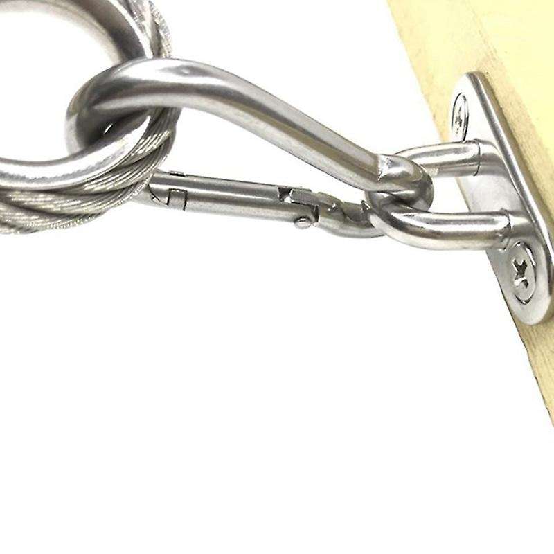 10 Pcs Stainless Eye Plate U Hook,10 Pcs Stainless Steel Snap Hook, Staple Hook Loop with Screw