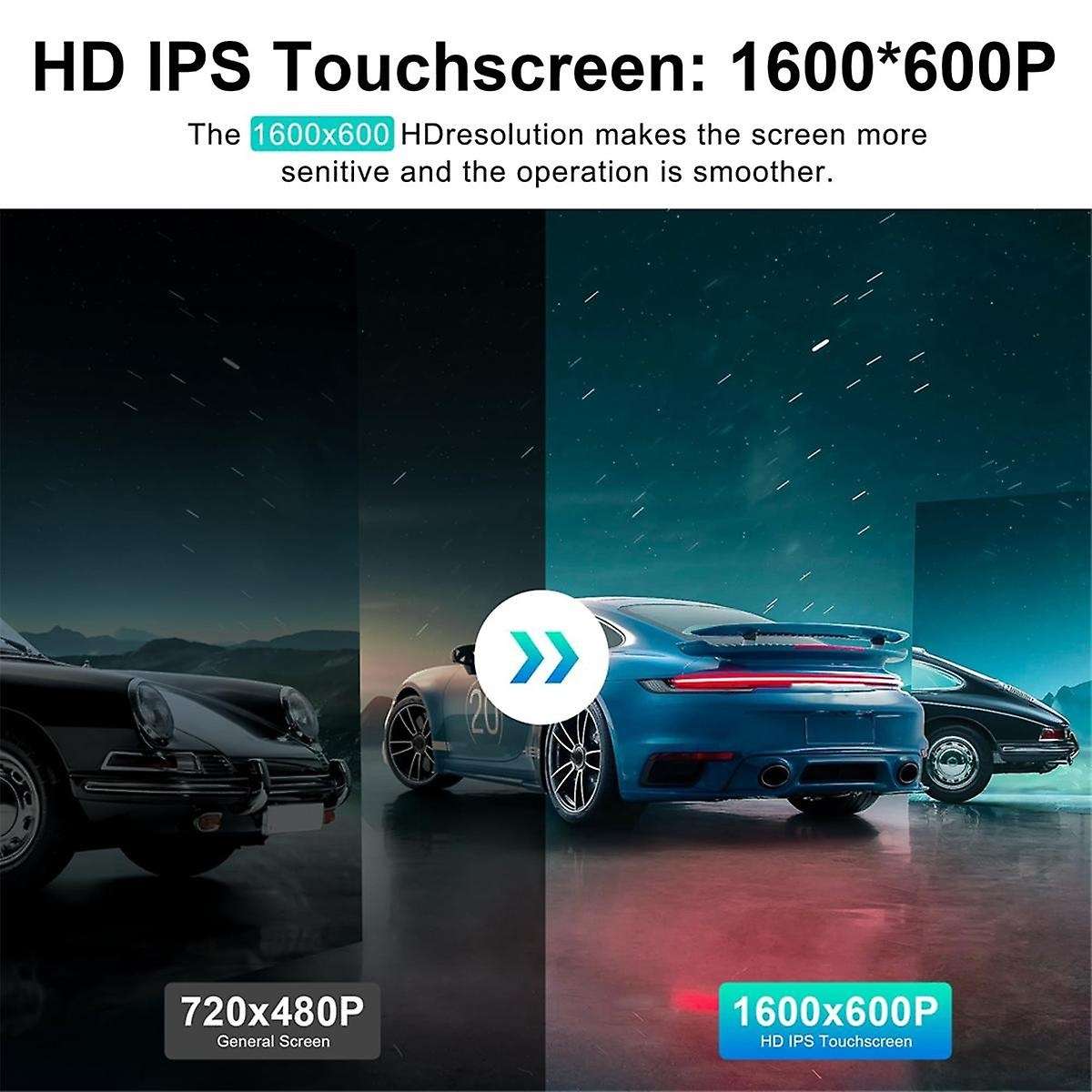 10.26In Portable Car Radio with Backup Camera, Wireless Dash Mount CarPlay & Android Auto Stereo Blu