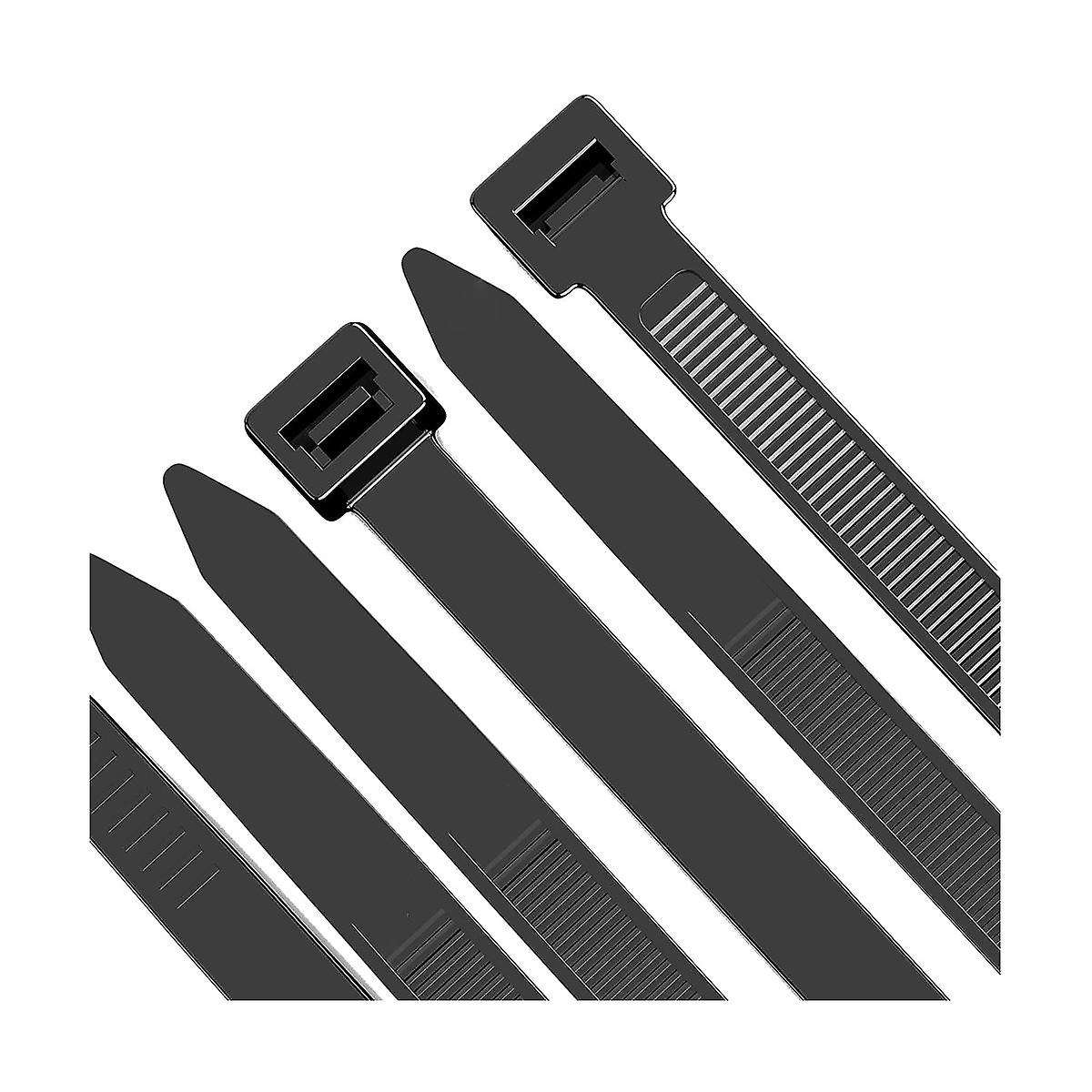 100 Pack Cable Zip Ties Heavy Duty 12 Inch, 7.6mm Strong Plastic Wire Ties with 70kg Tensile Strengt