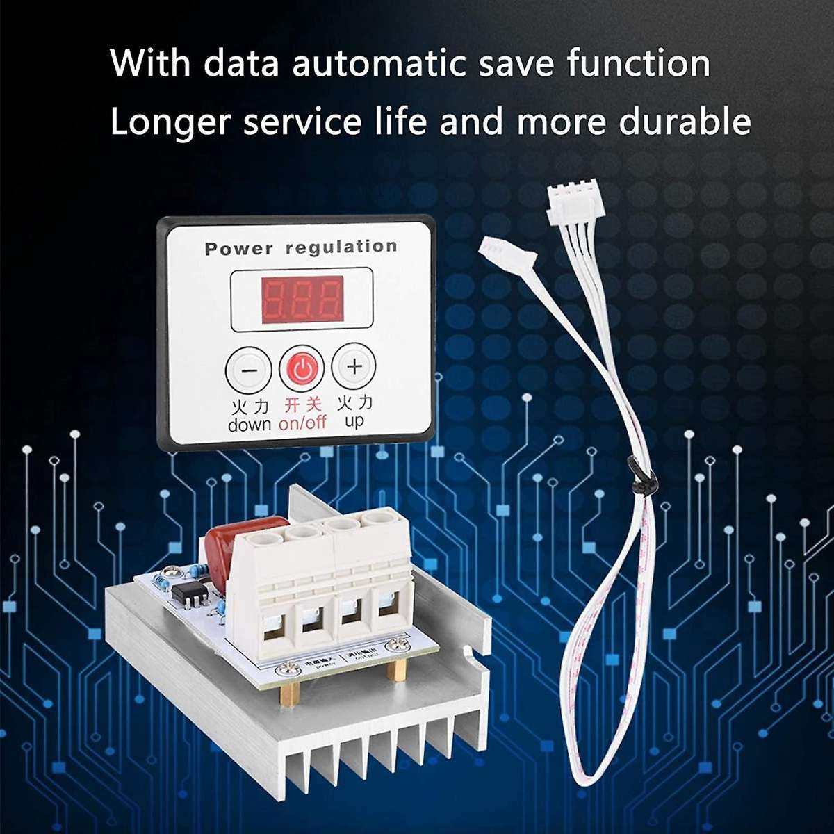 10000W SCR Digital Voltage Regulator Control Dimmer Thermostat , Voltage Controller SCR Controller V