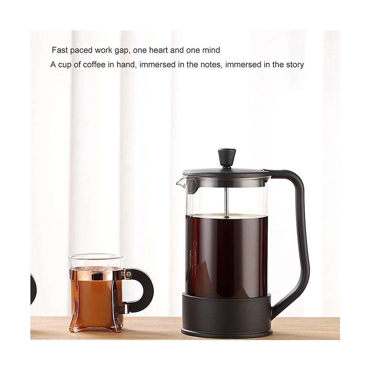 1000ml 1l Household Hand Punch Pot Simple Pressure Pot Coffee Brewing Pot French Filter Tea Brewer