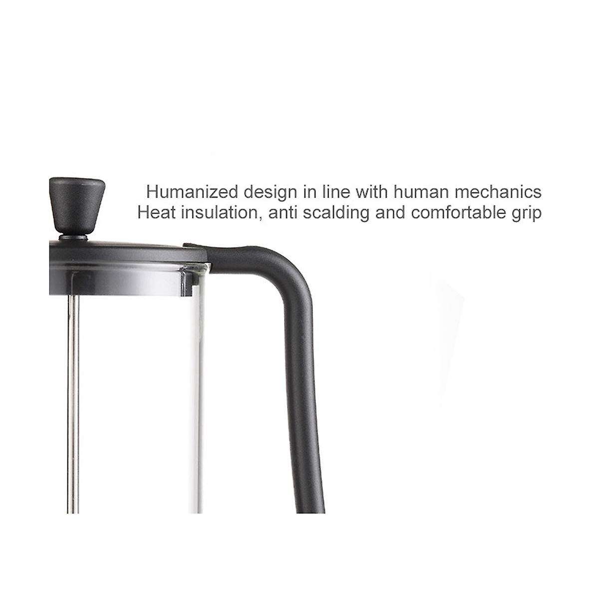 1000ml 1l Household Hand Punch Pot Simple Pressure Pot Coffee Brewing Pot French Filter Tea Brewer