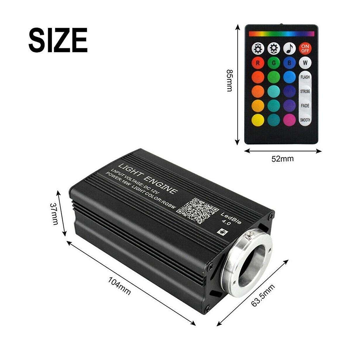 1000pcs Fiber Optic Car Home Headliner Star Light Kit Roof Ceiling Lights Remote