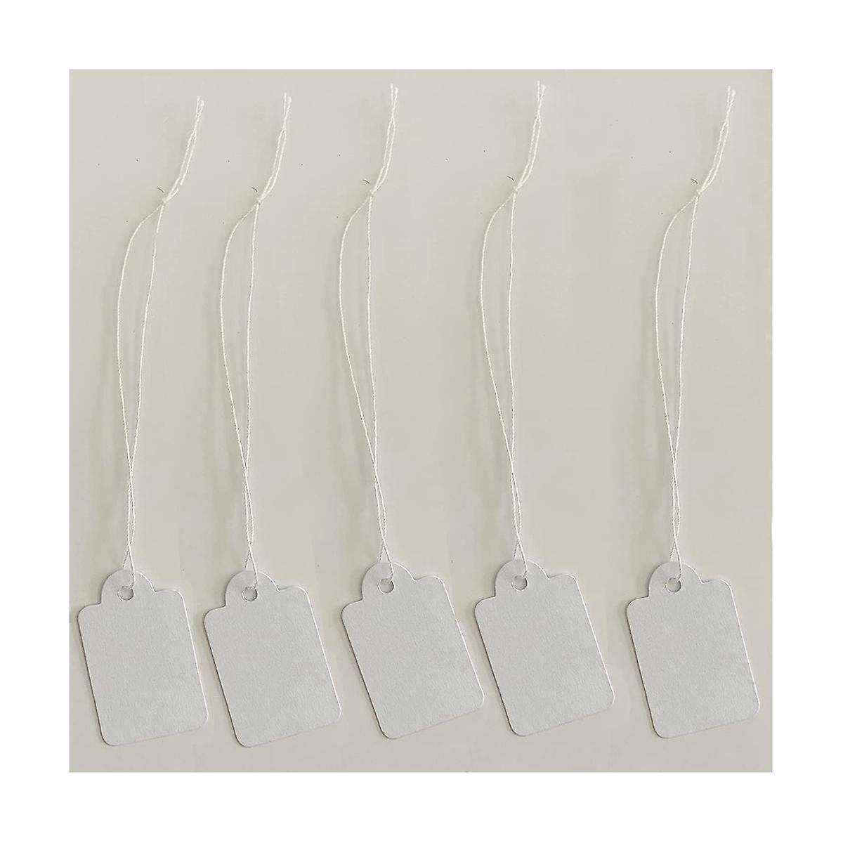 1000pc Price Tags with String Attached White Marking Tag Small Paper Price Labels Clothing for Pric