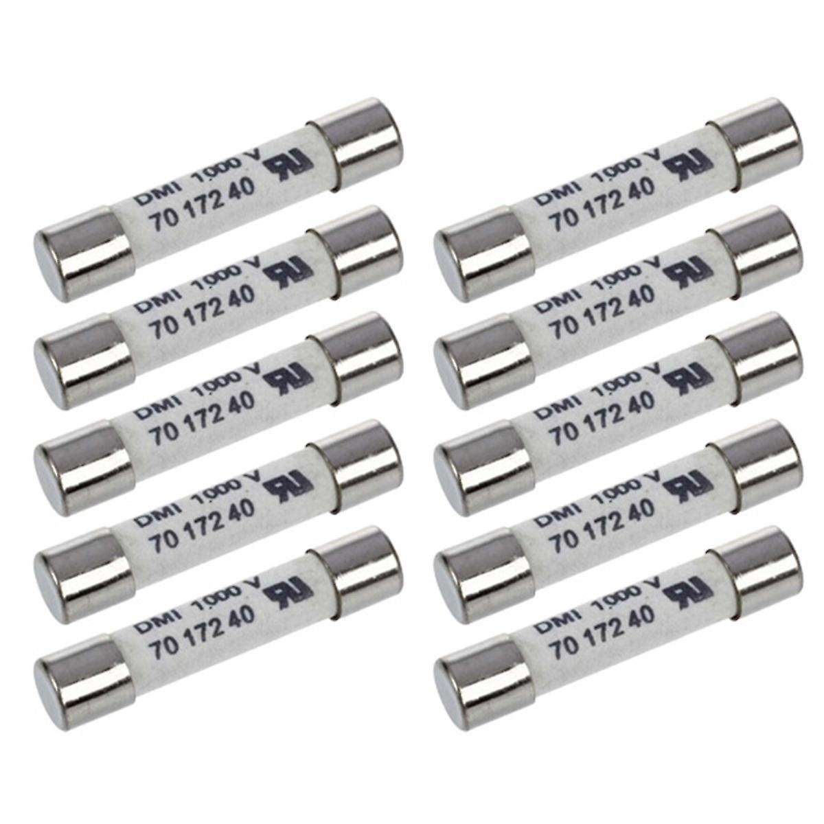 1000V 500MA 10Pcs 6.3X32mm Multifunctional Convenient Portable Practical White Ceramic Fuse for Mult