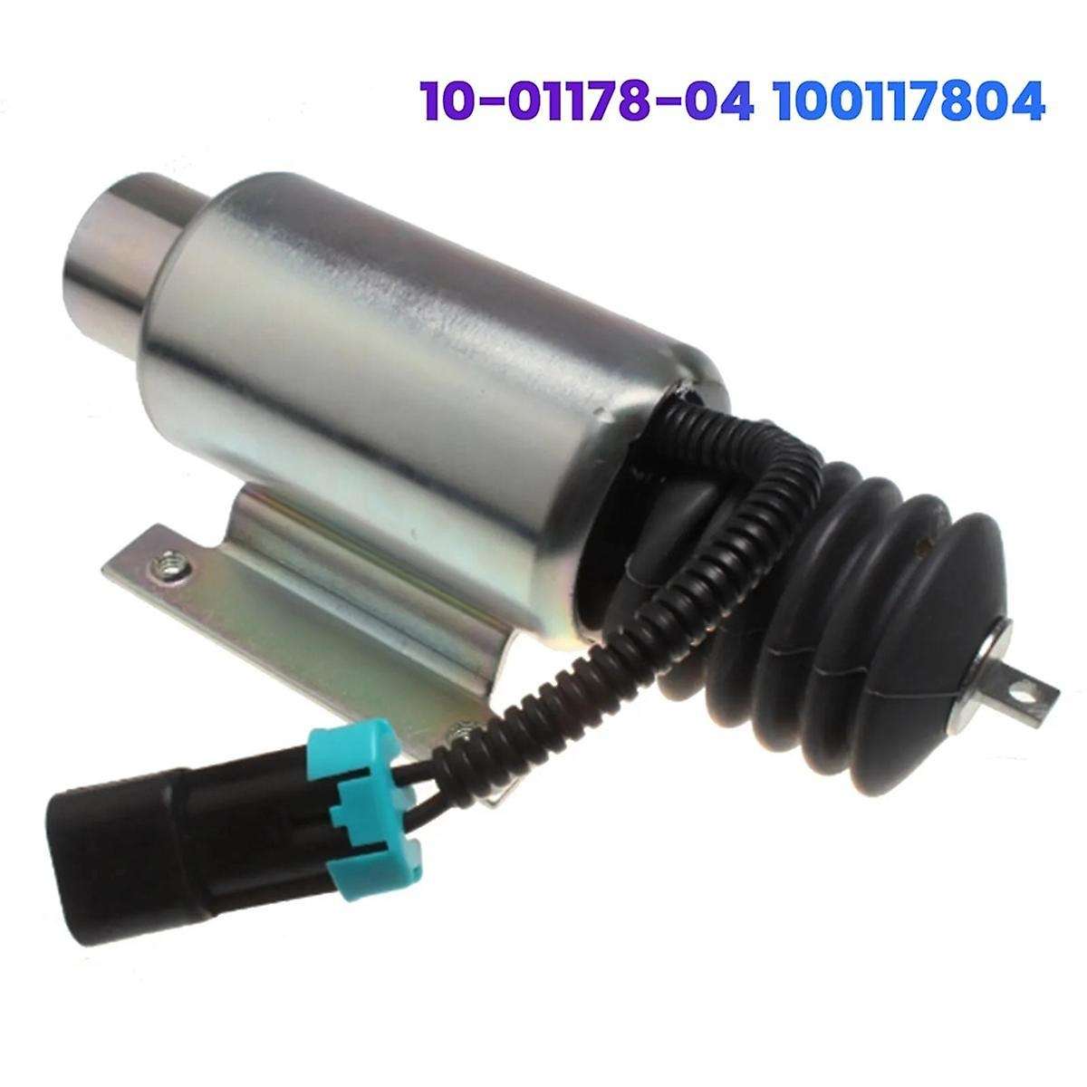 10-01178-04 12V Fuel Shutoff Solenoid for Carrier Transicold Linear Speed Solenoid Connector 12VDC 1