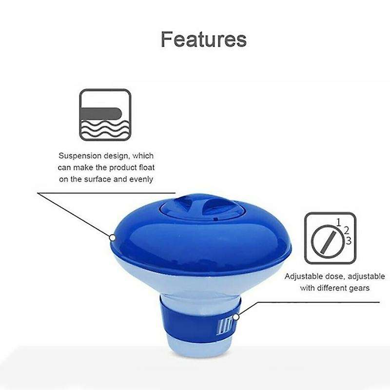 100G Swimming Pool Cleaning Tablet Floating Chlorine Hot Tub Chemical Dispenser Cleaner with Pool Te