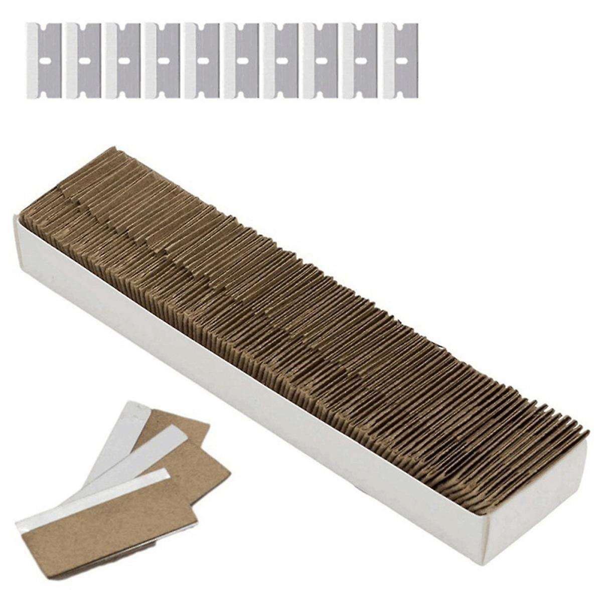 100Pcs Blade Adhesive Decal Sticker Window Window Residue Cleaning and Removing Tool