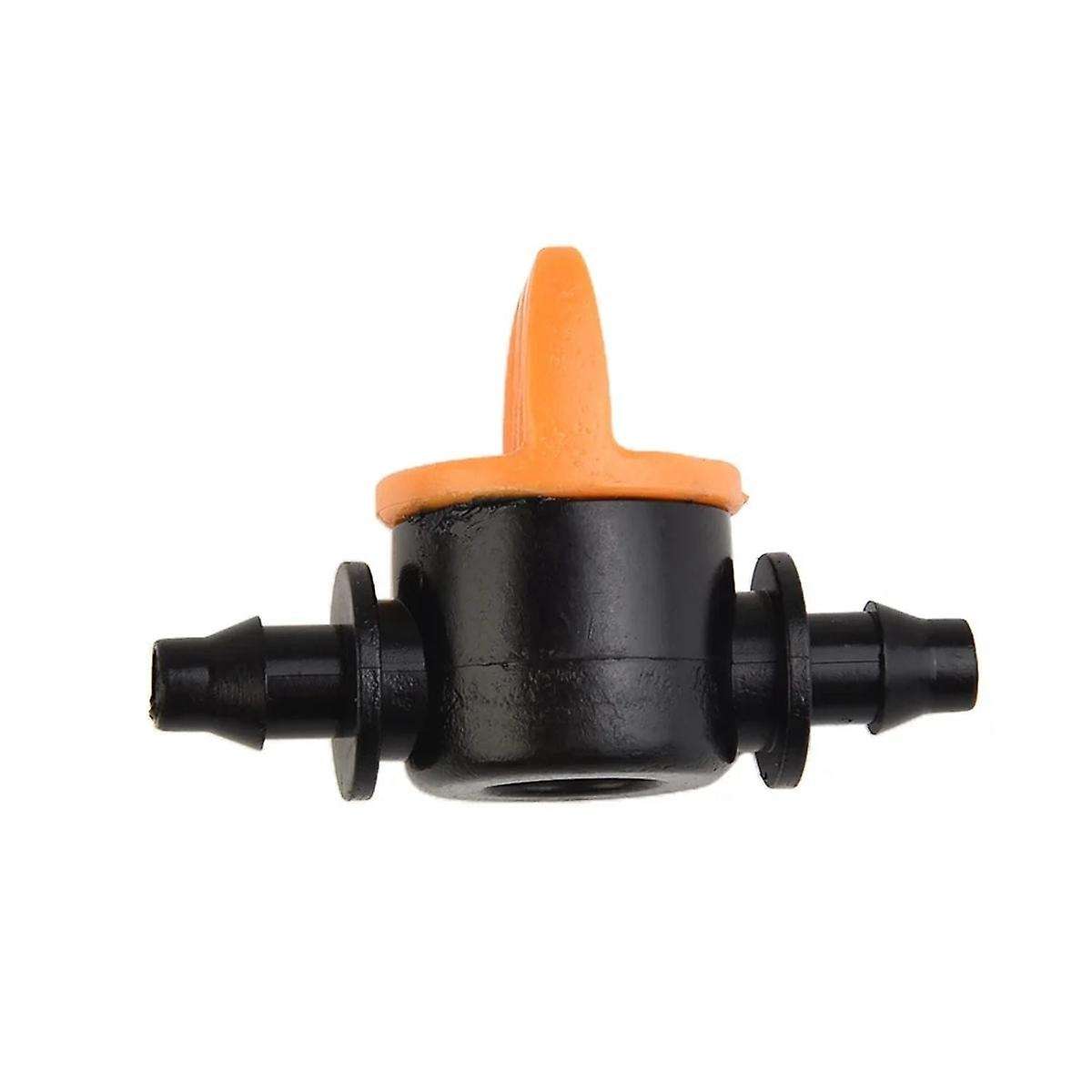 100PCS Mini Valve for 4/7mm Hose Irrigation Barbed Water Flow Control Valve Garden Watering Connect