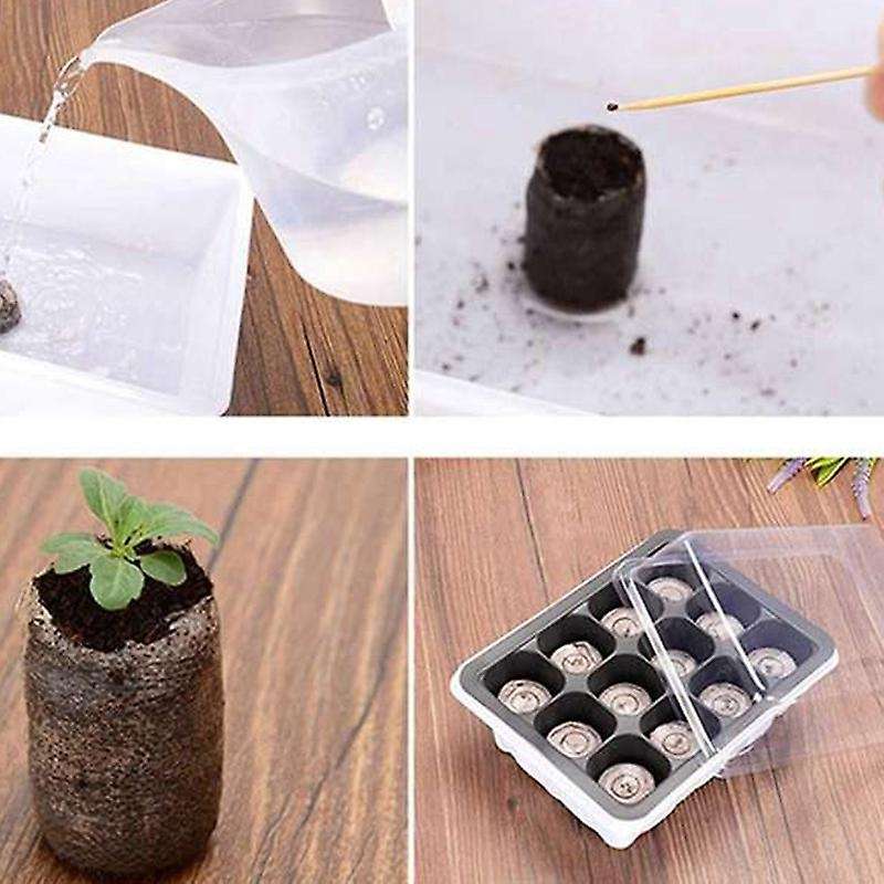 100Pcs Professional Peat Pellets Plant Starting Soil Block Seedling Plugs Environmental Garden Nurs