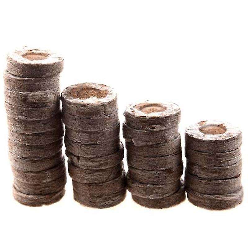 100Pcs Professional Peat Pellets Plant Starting Soil Block Seedling Plugs Environmental Garden Nurs