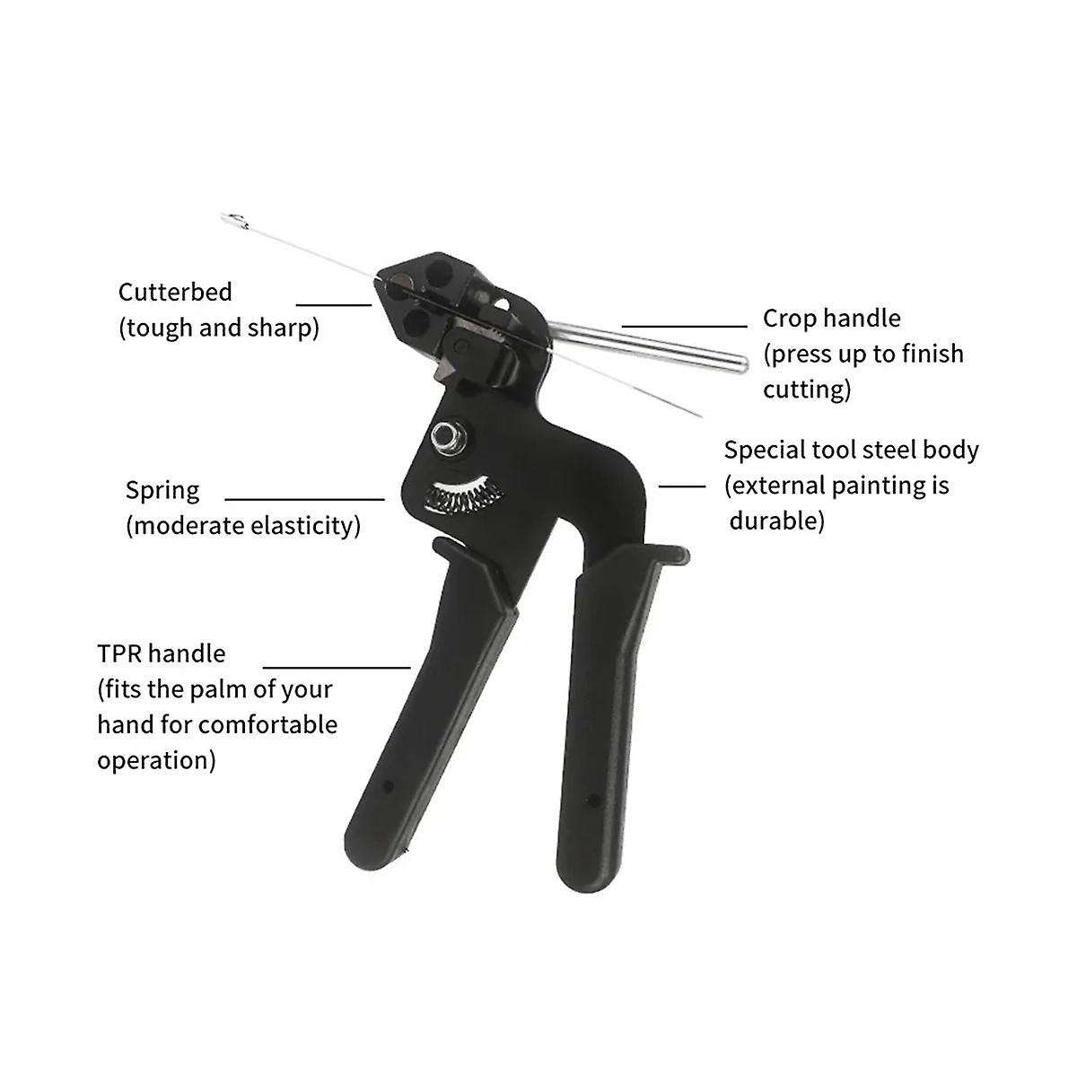 100pcs Stainless Steel Cable Tie Multi- Locking Cable Metal Tie Automatic Tension Cable Tie Plier Bu