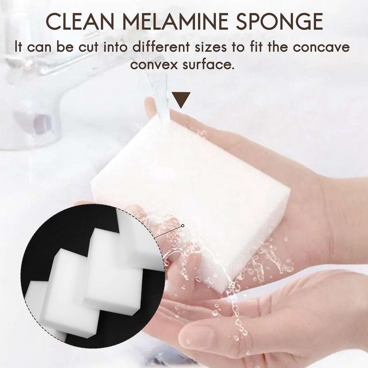 100pcs Sponge Eraser Kitchen Duster Wipes Clean Accessory Microfiber Dish Cleaning Melamine Sponge