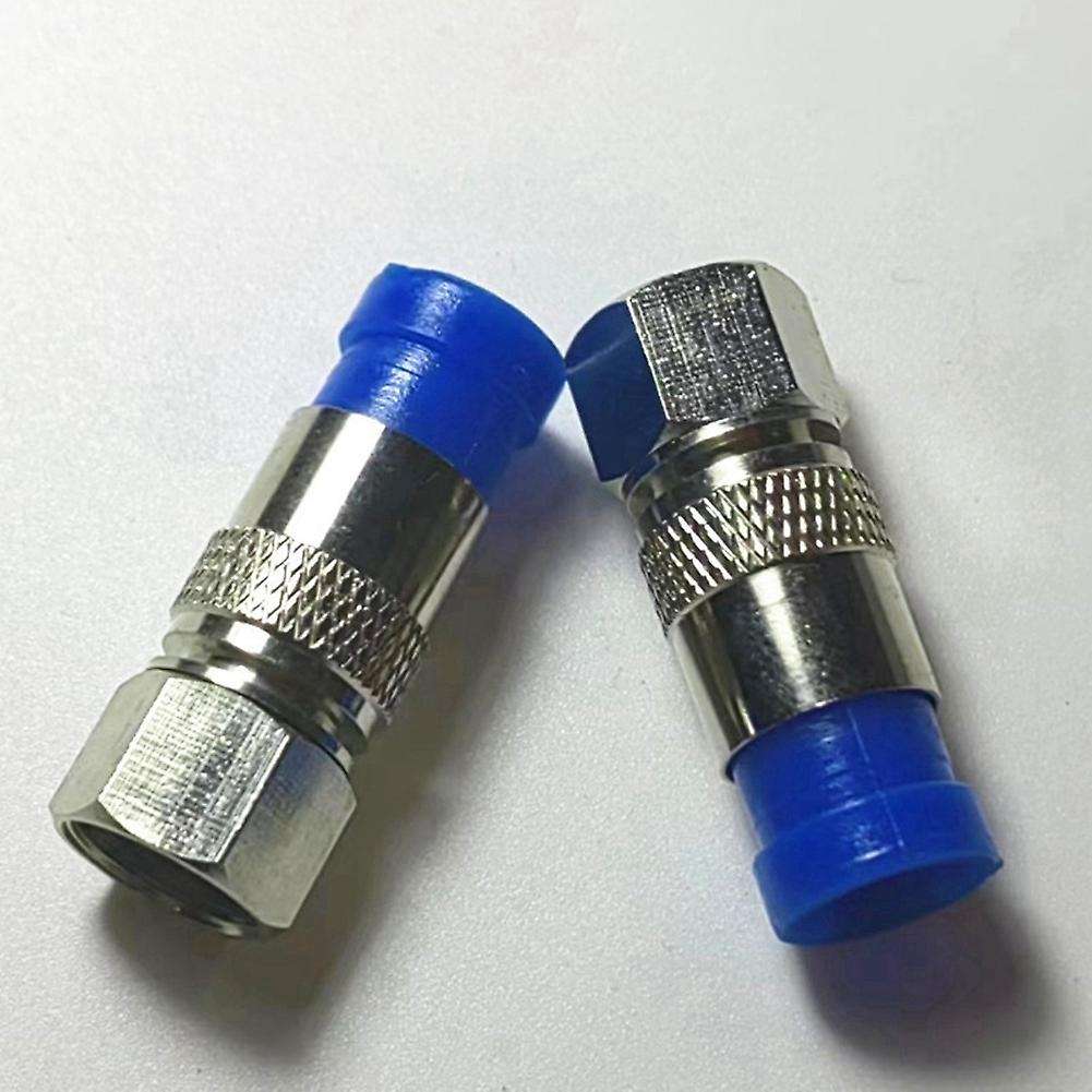 100PCS/Bag All-Copper Waterproof 75-5 RG6 Extruded F-Head British TV Cable 24 Shielded Universal Co