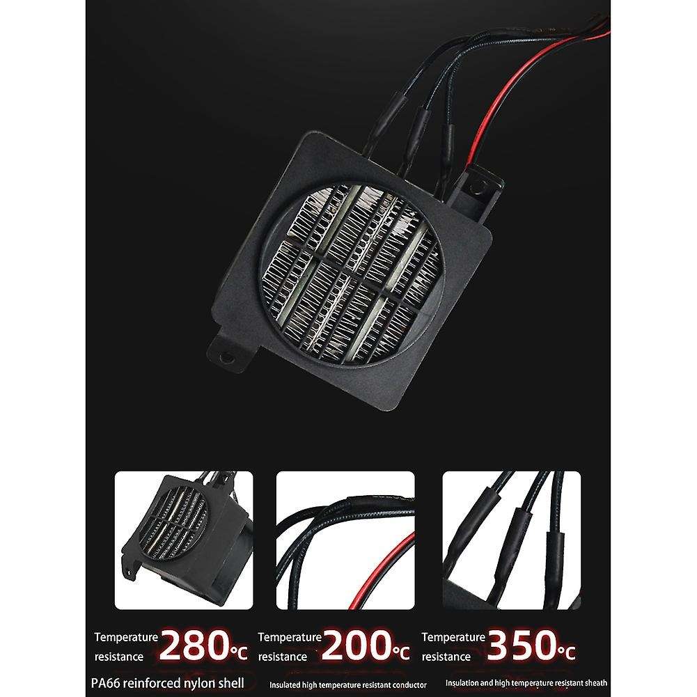 100W 12V Heater DC Fan Thermostatic Egg Incubator Heater PTC Fan Heater Heating Elements Electric He