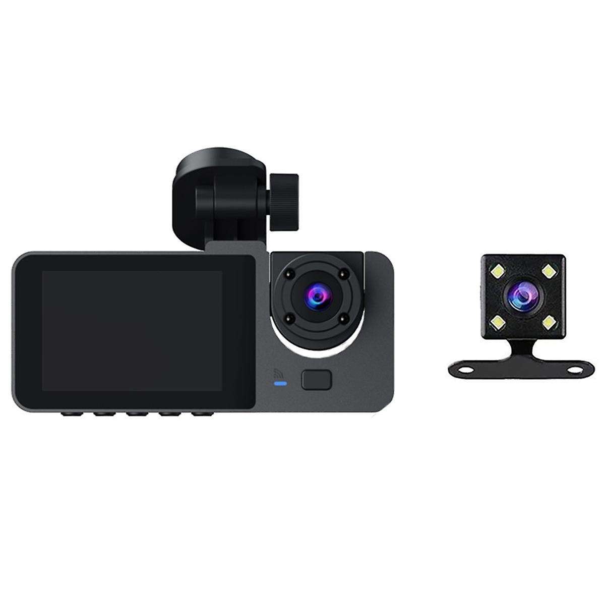 1080p Car Dash Camera Front and Rear Inside,2.0 Inch Ips Screen,night Vision,g-sensor,loop Recordin