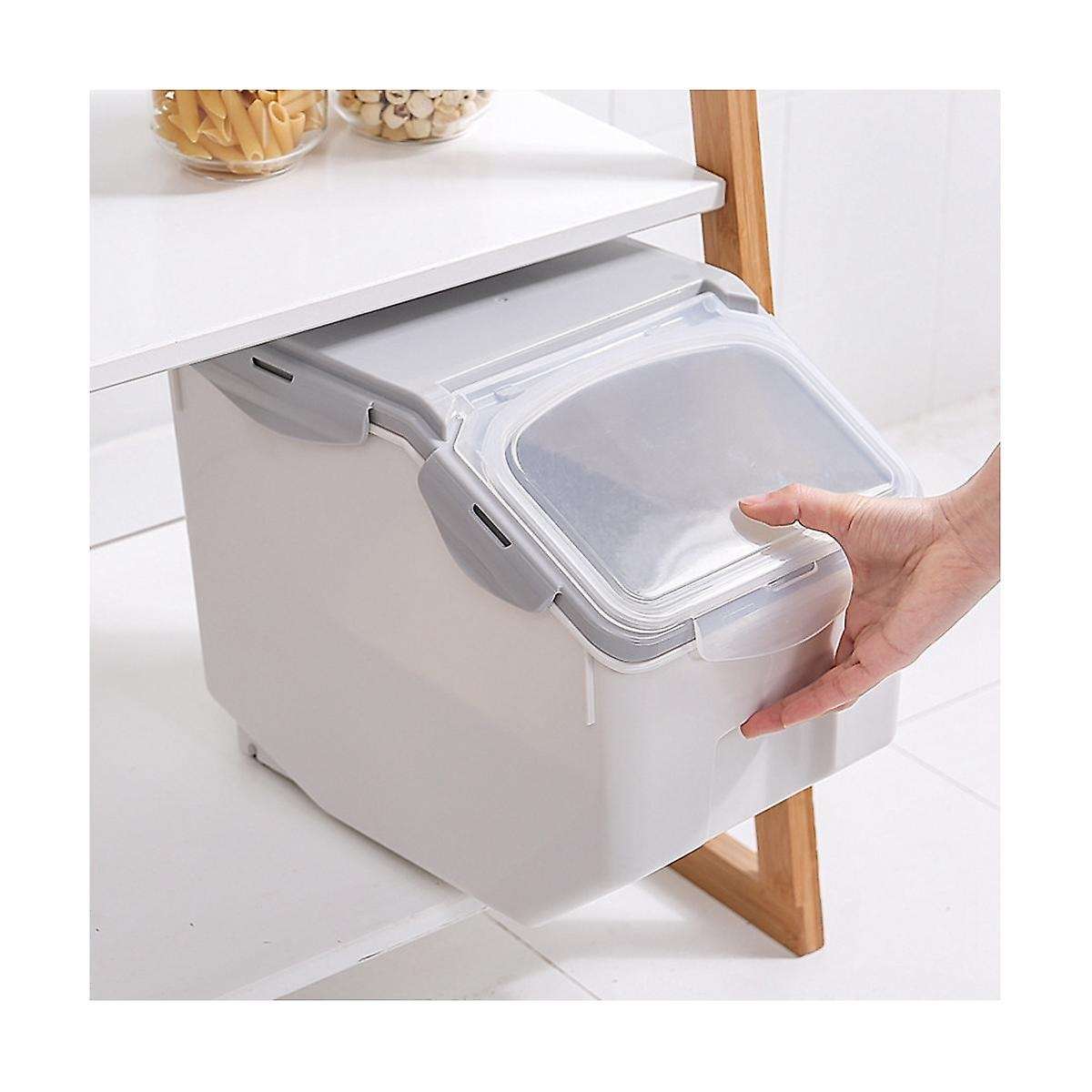 10kg Rice Storage Box Dispenser Cereals Storage Jar Pet Food Container Insect-proof Moisture-proof S