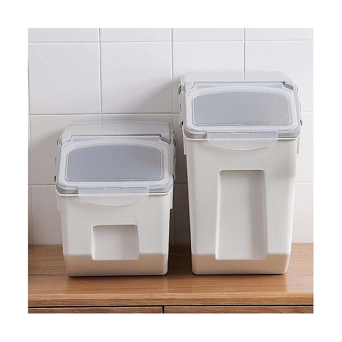 10kg Rice Storage Box Dispenser Cereals Storage Jar Pet Food Container Insect-proof Moisture-proof S